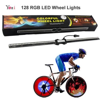 マルチカラーサイクリングランタンスポークタイヤランプ RGB バイクアクセサリー自転車オートバイ LED ライトタイヤ車のホイールスポークライト